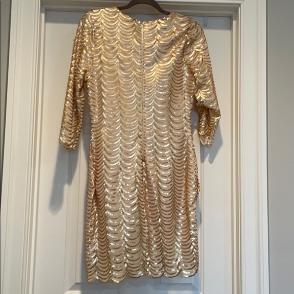 Just me gold sequins dress size L never worn New Years Eve dress - Picture 2 of 6